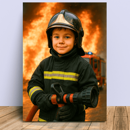 Pompier - Héros du feu - Montage tête - Dreamsportrait